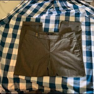 GAP Straight Leg Cuffed Gray Dress Pants